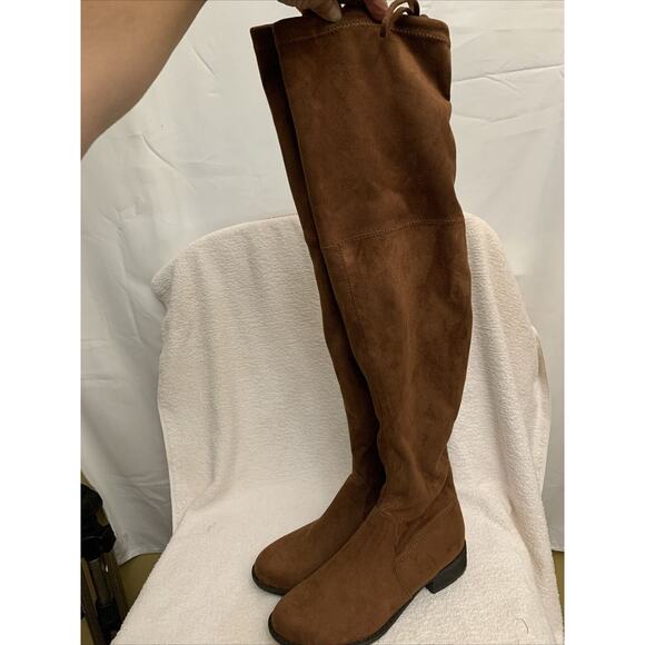 A New Day Sidney Thigh High Tall Boots Womens 6.5 Cognac Nwt - Picture 2 of 8